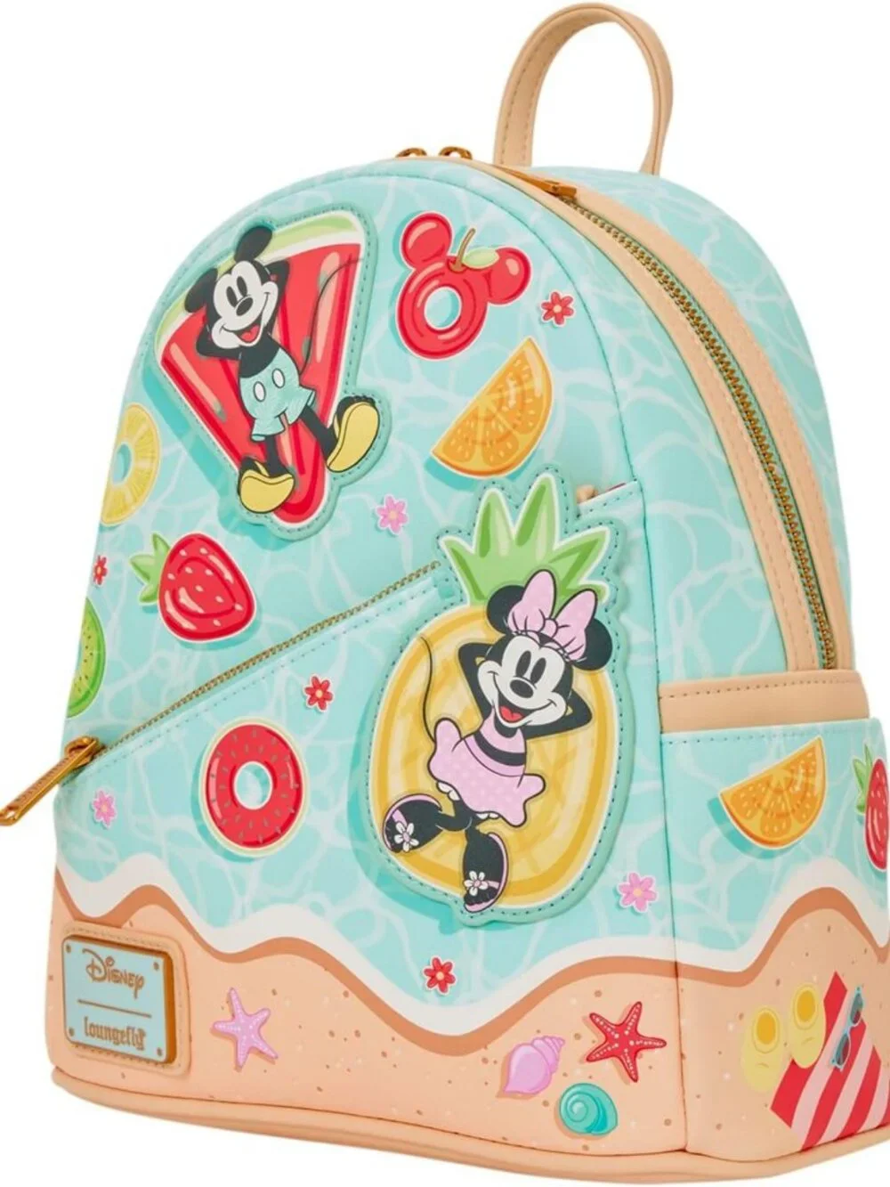 Mickey & Minnie Beach Fun Mini Backpack - Adjustable Straps, Perfect for Kids